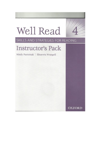 Well Read 4 answer key  