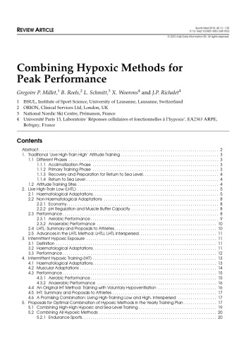 sports medicine Volume 40 Issue 1 January 2010