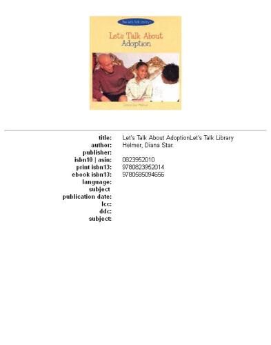 Let's Talk about Adoption