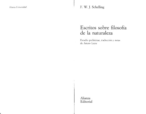 Escritos sobre filosofía de la naturaleza