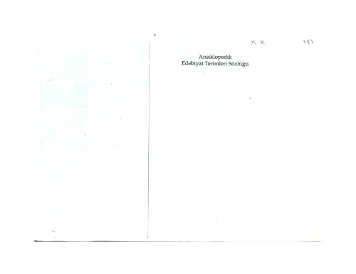 Ansiklopedik Edebiyat Terimleri Sözlüğü