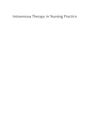 Intravenous Therapy in Nursing Practice  