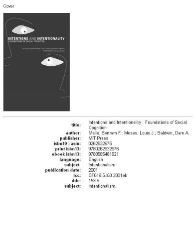 Intentions and intentionality: foundations of social cognition