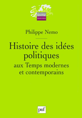 Histoire des idées politiques aux temps modernes et contemporains