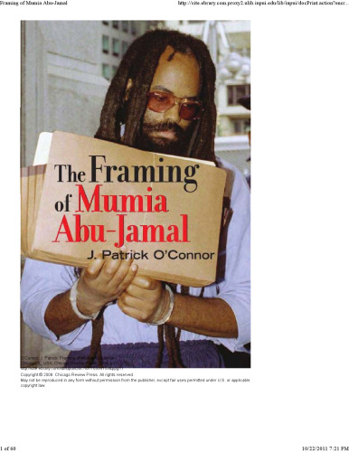 The Framing of Mumia Abu-Jamal