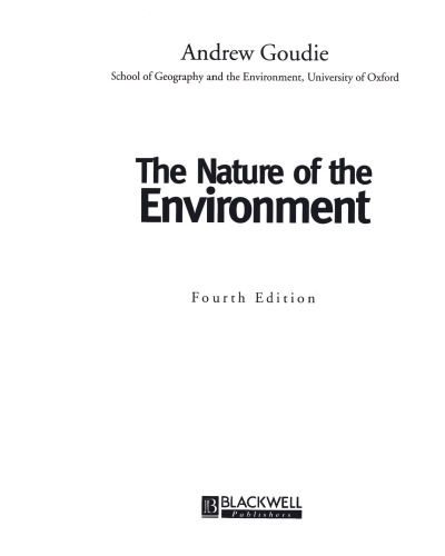 The Nature of the Environment, 4th Edition  