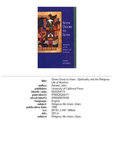Seven doors to Islam: spirituality and the religious life of Muslims  