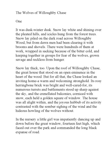 The Wolves of Willoughby Chase (Wolves Chronicles)