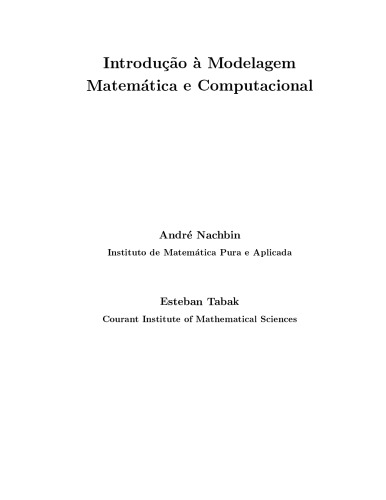 Introdução à Modelagem Matemática e Computacional