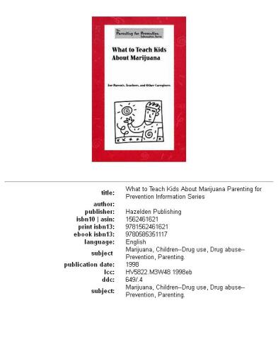 What to Teach Kids About Marijuana  