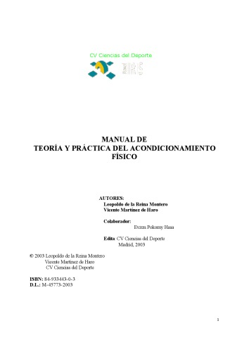 MANUAL DE TEORÍA Y PRÁCTICA DEL ACONDICIONAMIENTO FÍSICO