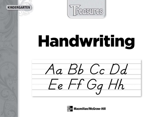 Treasures Handwriting Slant Student Workbook: Kindergarten