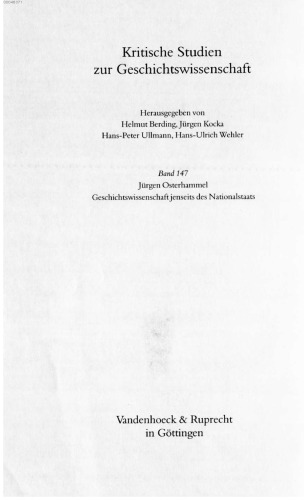 Geschichtswissenschaft jenseits des Nationalstaats. Studien zu Beziehungsgeschichte und Zivilisationsvergleich  