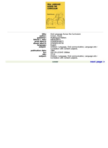 Oral Language Across the Curriculum  