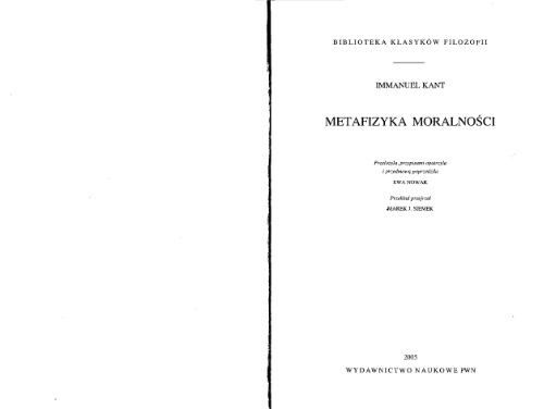 Metafizyka moralności  