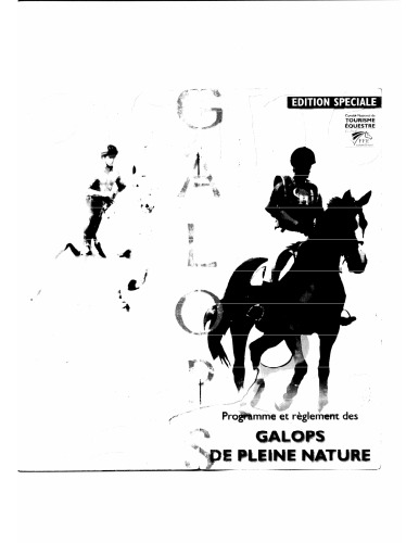Programme et réglement des galops de pleine nature