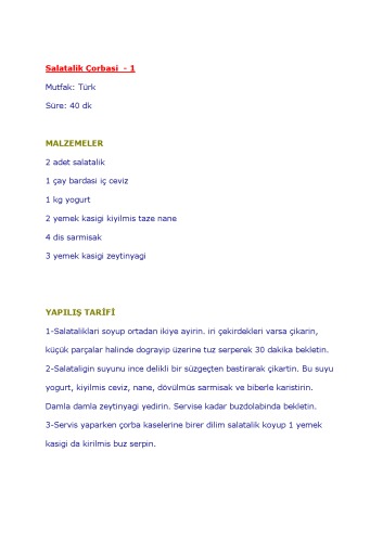 3000 ADET YEMEK TARIFI