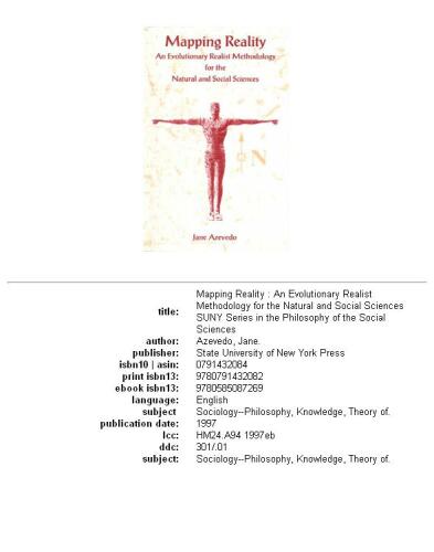 Mapping reality: an evolutionary realist methodology for the natural and social sciences