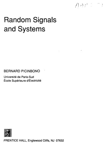 Random Signals and Systems (Prentice Hall Signal Processing)  