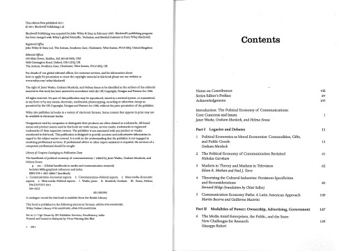 The Handbook of Political Economy of Communications (Global Media and Communication Handbook Series (IAMCR))