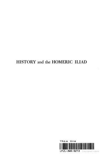 History and the Homeric Iliad