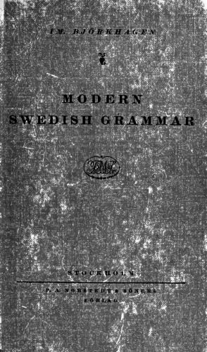 Modern Swedish grammar  