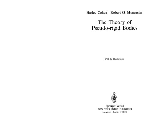 The Theory of Pseudo-rigid Bodies