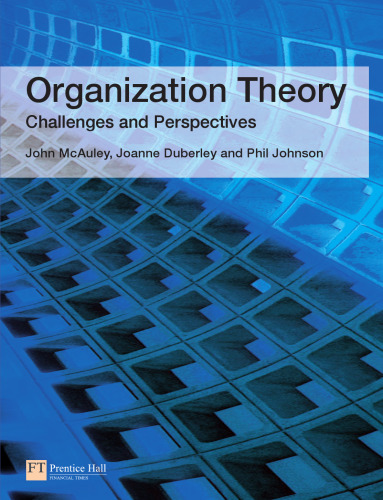 Organization Theory: Challenges and Perspectives