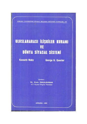 Uluslararası ilişkiler kuramı ve Dünya siyasal sistemi  issue international relations