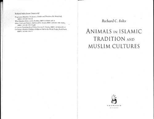 Animals in Islamic Tradition and Muslim Cultures  