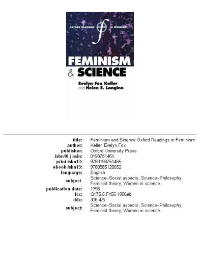 Feminism and science