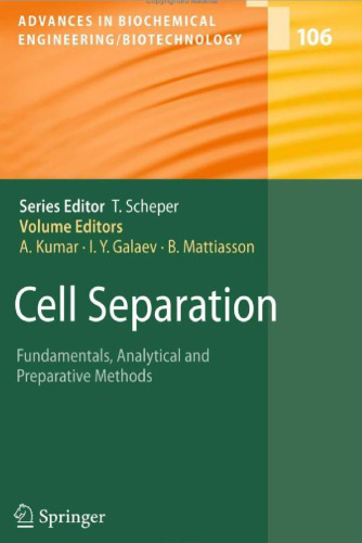 Cell Separation: Fundamentals, Analytical and Preparative Methods