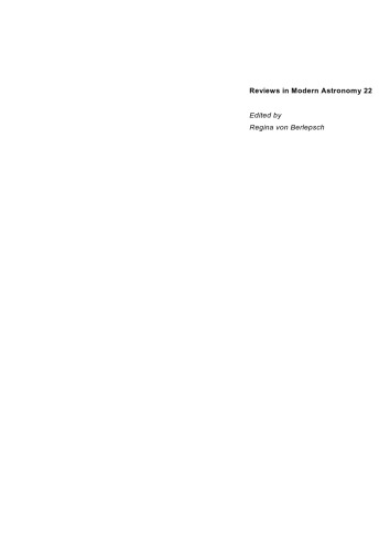 Reviews in Modern Astronomy, Deciphering the Universe through Spectroscopy (Volume 22)  