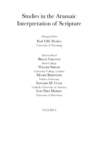 Alternative Targum Traditions: The Use of Variant Readings for the Study in Origin and History of Targum Jonathan  