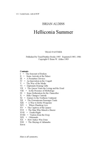 Helliconia Summer (Helliconia Trilogy: Book 2)  
