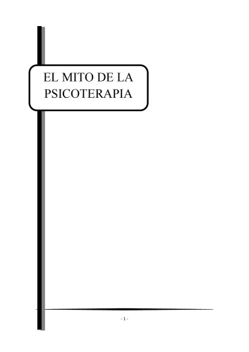 El mito de la psicoterapia  