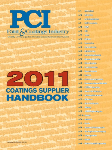 Paint & Coating Industry Coatings Supplier Handbook 2011  