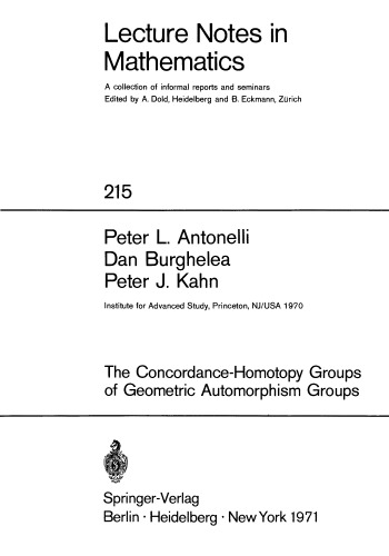 The Concordance-Homotopy Groups of Geometric Automorphism Groups