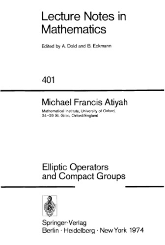 Elliptic Operators and Compact Groups