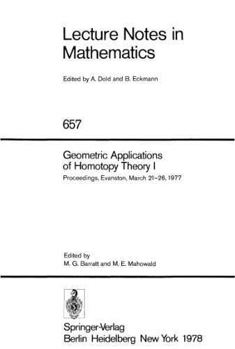 Geometric applications of homotopy theory I