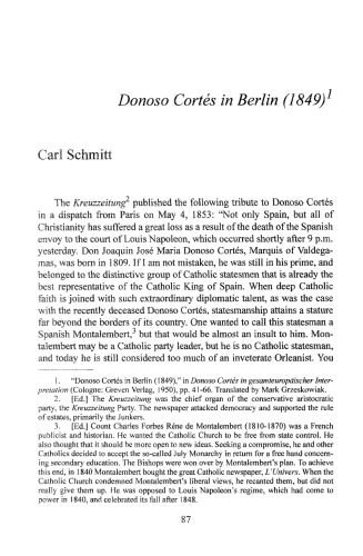 Donoso Cortes in Berlin (1849)  issue 125
