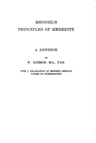 Mendel's principles of heredity