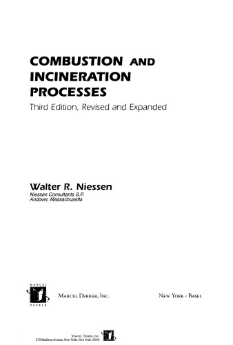 Combustion and Incineration Processes