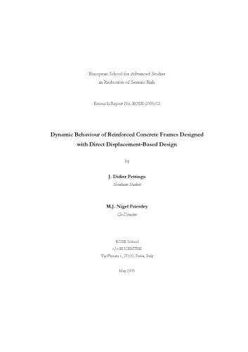 Dynamic Behaviour of Reinforced Concrete Frames Designed with Direct Displacemen-Based Design