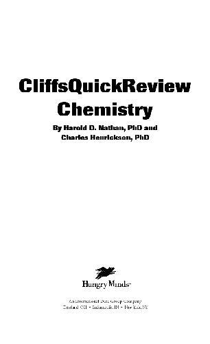 Chemistry. Cliffs Quick Review