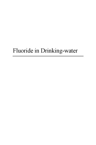 Fluoride in Drinking-water (WHO Water Series)
