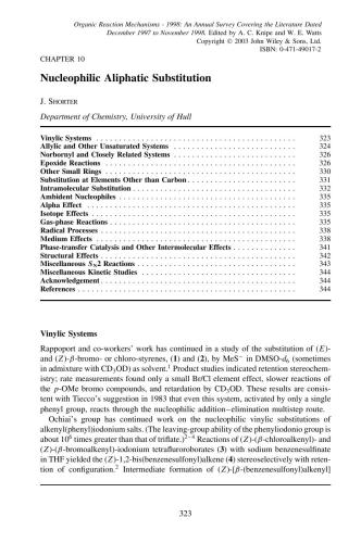 Organic Reaction Mechanisms