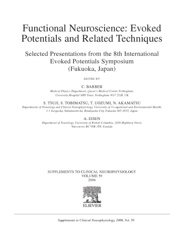 Functional Neuroscience: Evoked Potentials and Related Techniques