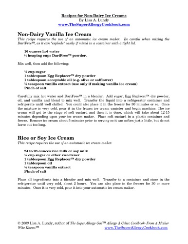 Non-dairy Ice Cream