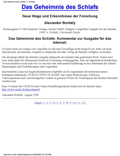 Das Geheimnis des Schlafs : neue Wege und Erkenntnisse der Forschung  